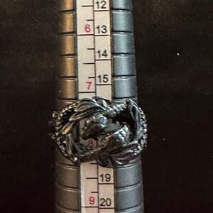Black Goth Gothic Punk Grunge Emo Fairy Dragon Ring Size 7.5 (5/20$)
